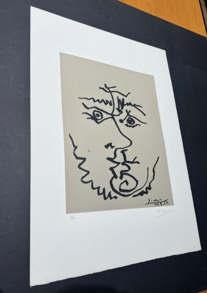 Pablo Picasso ( 1881 – 1973 )– Visage  – hand-signed Lithograph on Rives BFK paper – 1967 - Image 6