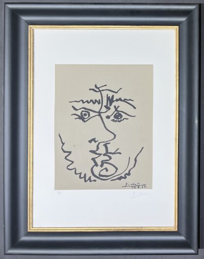 Pablo Picasso ( 1881 – 1973 )– Visage  – hand-signed Lithograph on Rives BFK paper – 1967