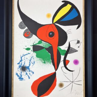 Joan Miró ( 1893 – 1983 ) – hand-signed Lithograph on Guarro paper – 1973