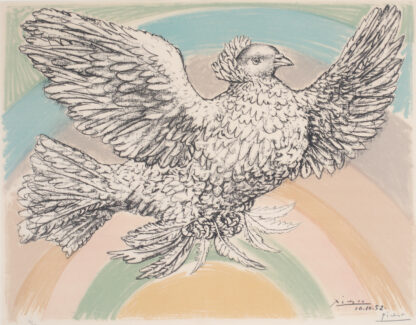 Pablo Picasso ( 1881 – 1973 ) – Colombe Volant – hand-signed Lithograph on Arches – 1952