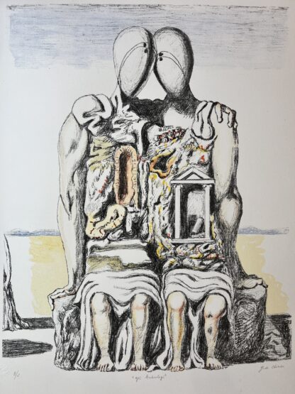 Giorgio De Chirico ( 1888 – 1978 ) – Gli Archeologi - hand-signed lithograph - 1970 - Image 2