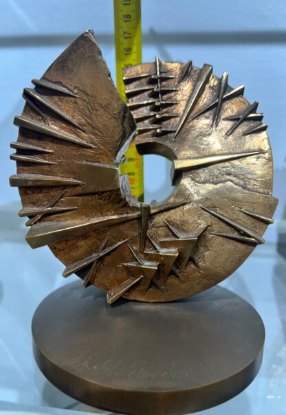 Arnaldo Pomodoro (1926) - Rotazione Ascensoriale - bronze sculpture - 1993 - Image 7