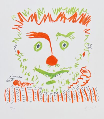 Pablo Picasso - Clown - Color lithograph on Arches paper - 1968