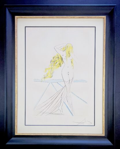 Salvador Dalí (1904–1989) - Venus (1974) - hand watercolored drypoint etching