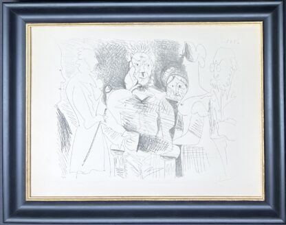 Pablo Picasso ( 1881 – 1973 ) –Portrait de Famille , Six Personnages ( Bloch 1031; Mourlot 385 ) - hand-signed lithograph on Arches – 1962 - Image 2