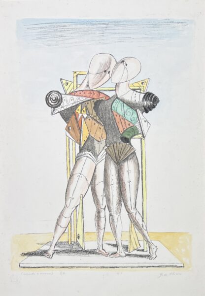 Giorgio de Chirico (1888-1978) – Ettore ed Andromaca – hand-colored lithograph – 1974 - Image 2