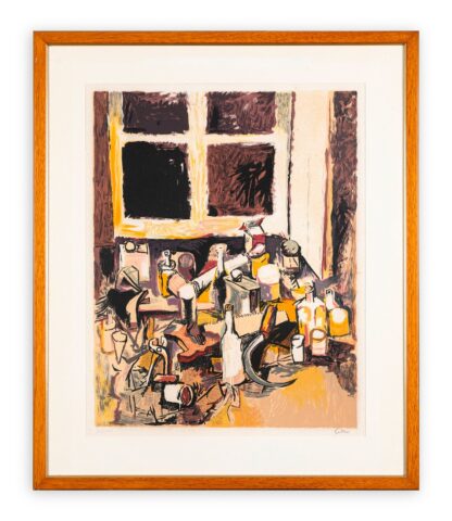 Renato Guttuso (1912-1987) - Oggetti sul tavolo e finestra di sera - Colour lithograph - Image 3