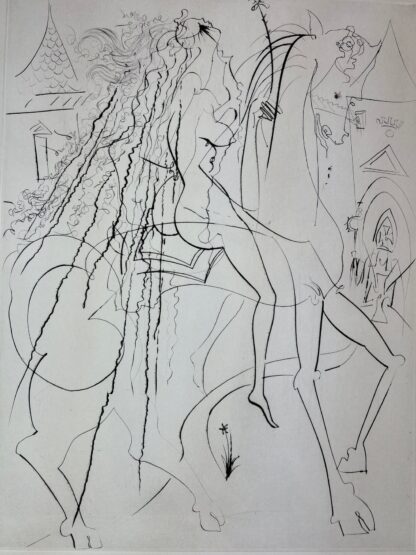 Salvador Dalì (1904-1989) - Lady Godiva - hand-signed drypoint etching on Rives paper - 1969 - Image 2