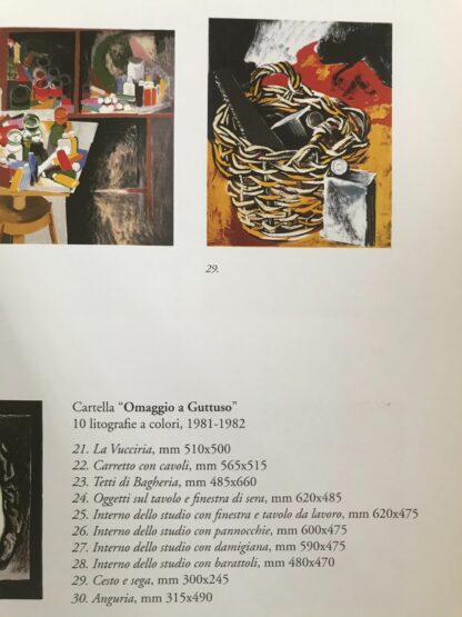 Renato Guttuso (1912-1987) - Oggetti sul tavolo e finestra di sera - Colour lithograph - Image 4