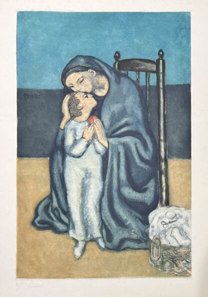 Pablo Picasso ( 1881 – 1973 ) – Maternité – hand-signed etching and Aquatint on Arches – 1930 - Image 2