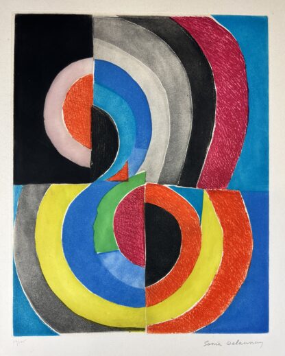 Sonia Delaunay (1885-1979) - hand-signed Etching and Aquatint on Arches paper - 1970 - Image 2