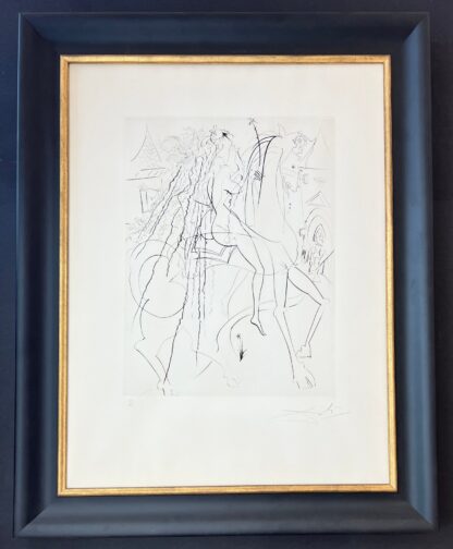 Salvador Dalì (1904-1989) - Lady Godiva - hand-signed drypoint etching on Rives paper - 1969