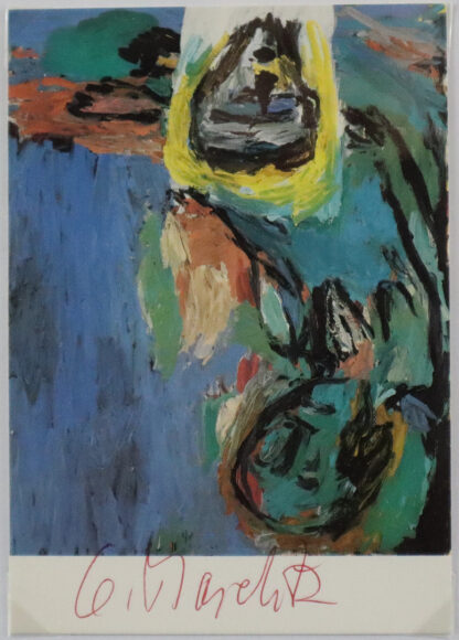 Georg Baselitz (1938) - Veronika - Autographed art postcard - 1983