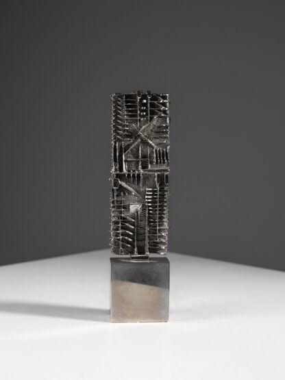 Arnaldo Pomodoro (1926) - STELE PER MONTEDISON - Silver-plated bronze and chrome-plated brass - - Image 2