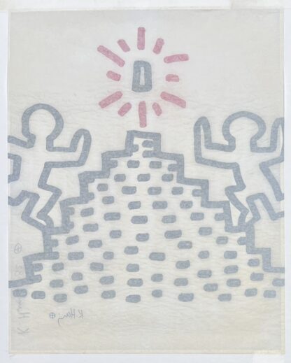 Keith Haring (1958-1990) - Plate 2 from Bayer Suite - Offset lithograph in colours on light transparent paper - 1982 - Image 3