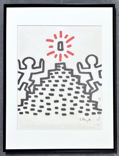 Keith Haring (1958-1990) - Plate 2 from Bayer Suite - Offset lithograph in colours on light transparent paper - 1982