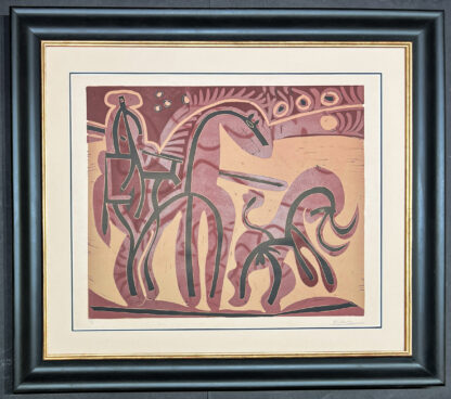 Pablo Picasso (1881-1973) - Picador et Taureau - Linocut in colors on Arches paper - 1959